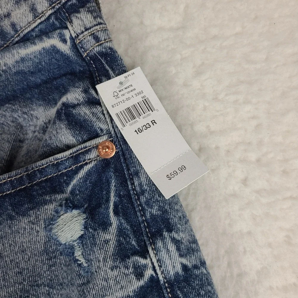 GAP Jeans Womens 16/33 Blue '90s Loose Fit Medium Wash Denim NWT NEW
